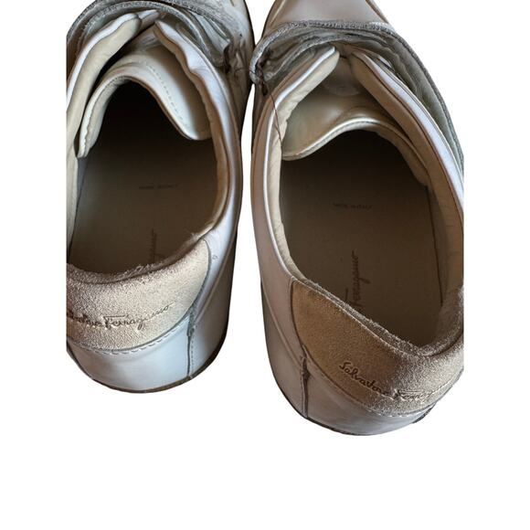 Salvatore Ferragamo NWB White Patent Calf Suede Sneakers main image 9